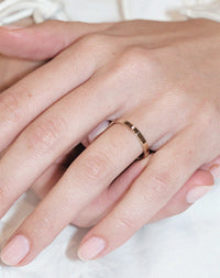 2mm Band with Stone | 14ct Yellow Gold
