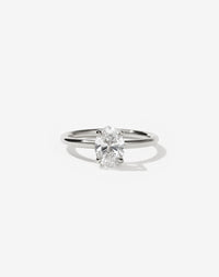 Oval diamond Solitaire Engagement Ring in Platinum