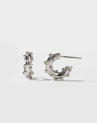 Anemone Hoop Earrings Small | Sterling Silver