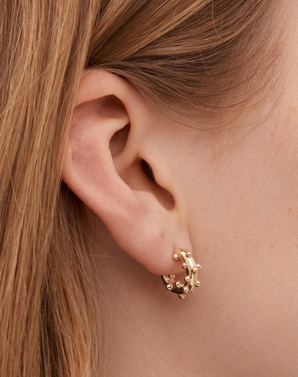 Anemone Hoop Earrings Small | Sterling Silver