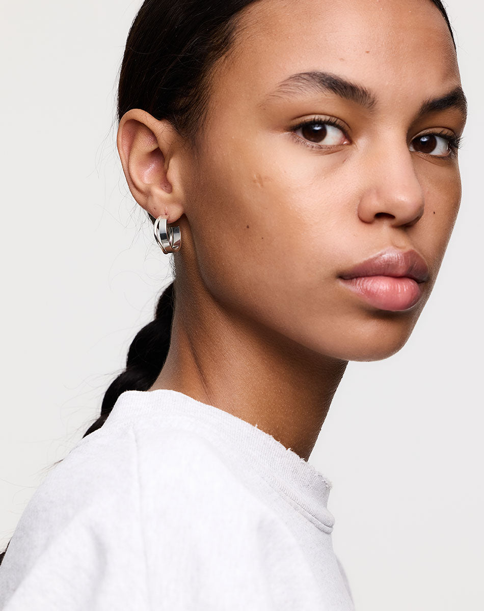 Bliss Hoops Medium | 9ct Yellow Gold