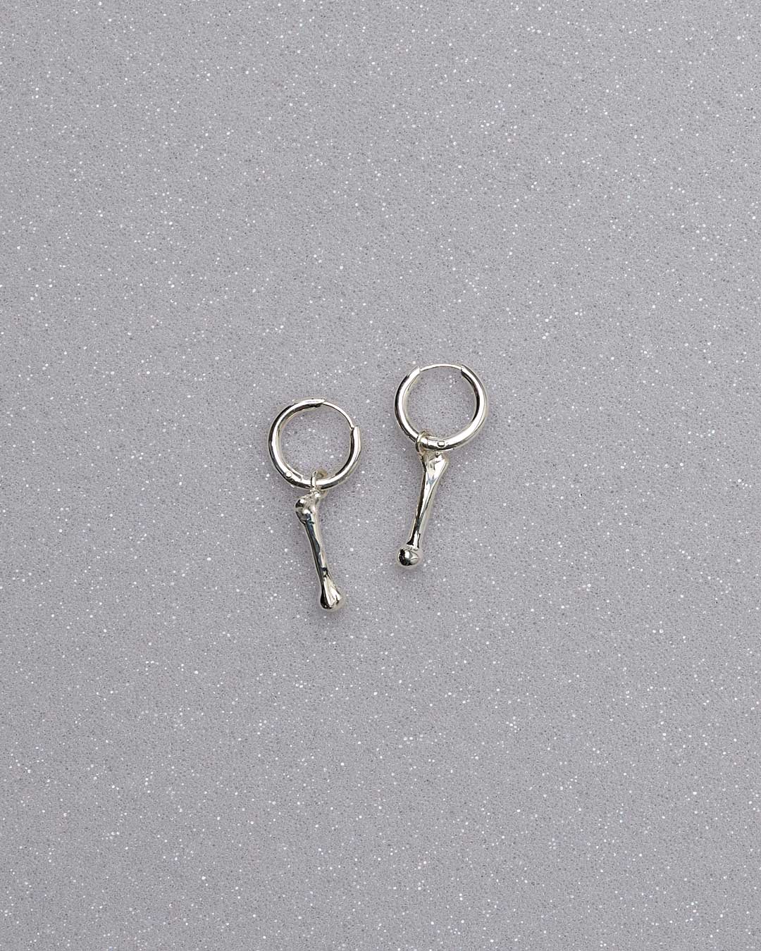 Bone Charm Earrings | Sterling Silver