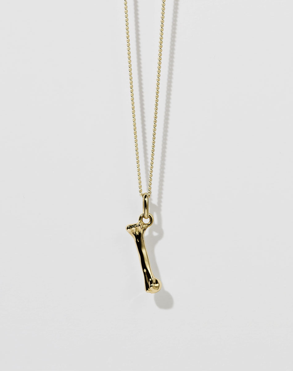 Bone Charm Necklace | 23k Gold Plated