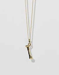 Bone Charm Necklace | 23k Gold Plated