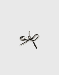 Sterling silver bow charm