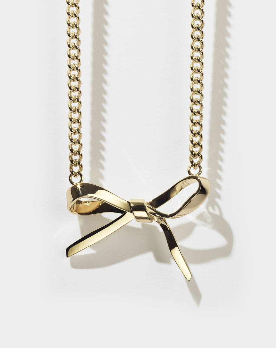 Bow Necklace Large | 9ct Yellow Gold