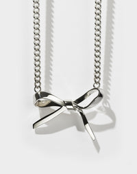 Bow Necklace Large | Sterling Silver