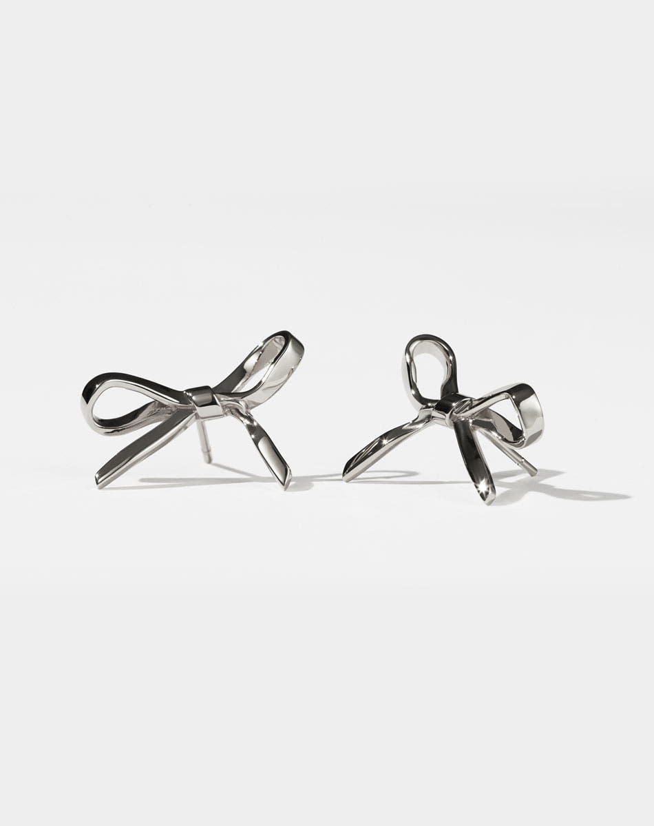 Bow Earrings Medium | Sterling Silver
