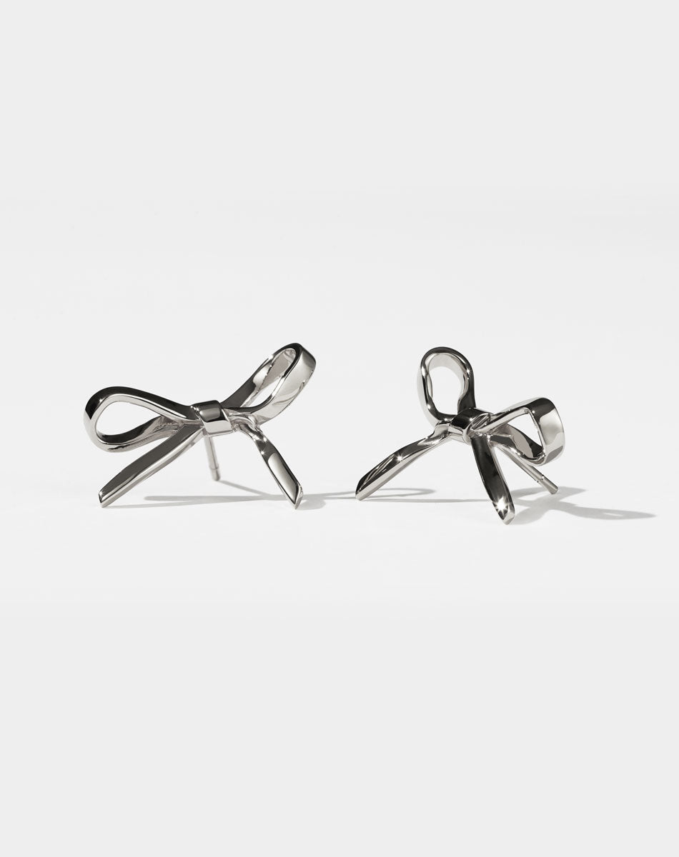 Bow Earrings Medium | Sterling Silver