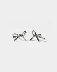 Bow Stud Earrings Small | Sterling Silver