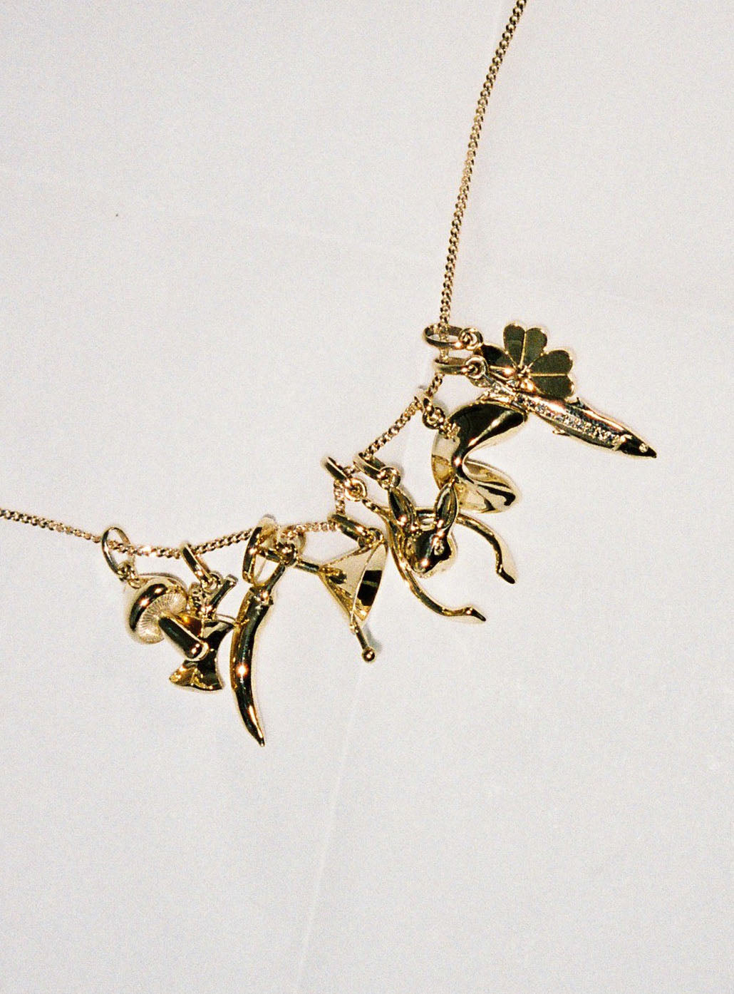 Apple Core Charm Necklace | 9ct Yellow Gold
