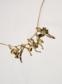 Apple Core Charm Necklace | 9ct Yellow Gold