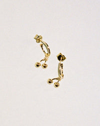 Cherry Signature Hoops | 23kt Gold Plated over Sterling Silver