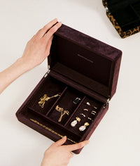 Velvet Jewellery Box Large | Merlot