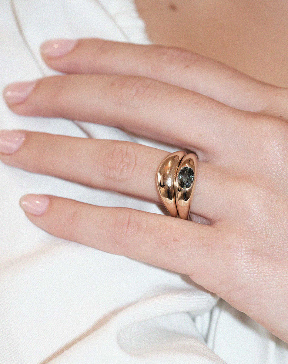 Claude Ring with Stone | Sterling Silver