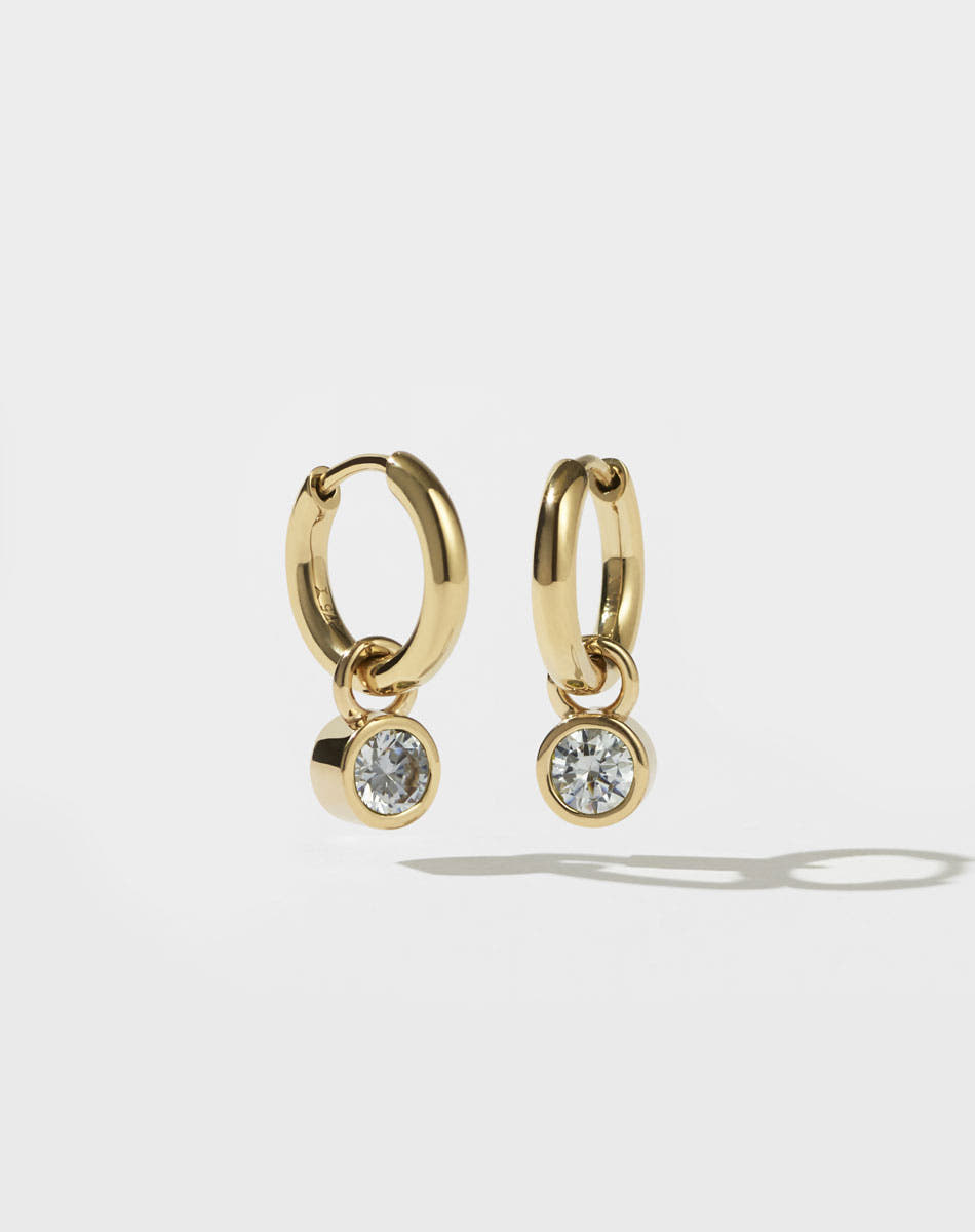 Cosmo Hoop Earrings | 23k Gold Plated