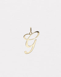 Cursive Letter Charm | 23k Gold Plated