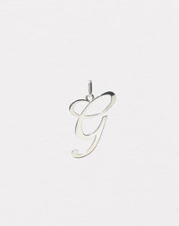 Cursive Letter Charm | Sterling Silver