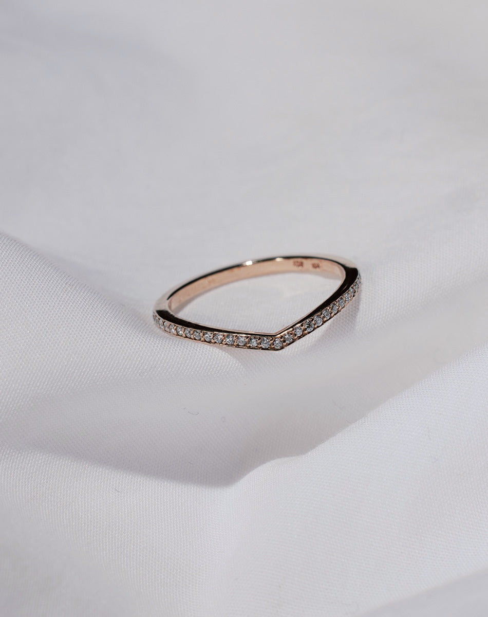 Curved Eternity Band | 14ct White Gold