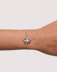 Daisy Charm Bracelet | 23k Gold Plated