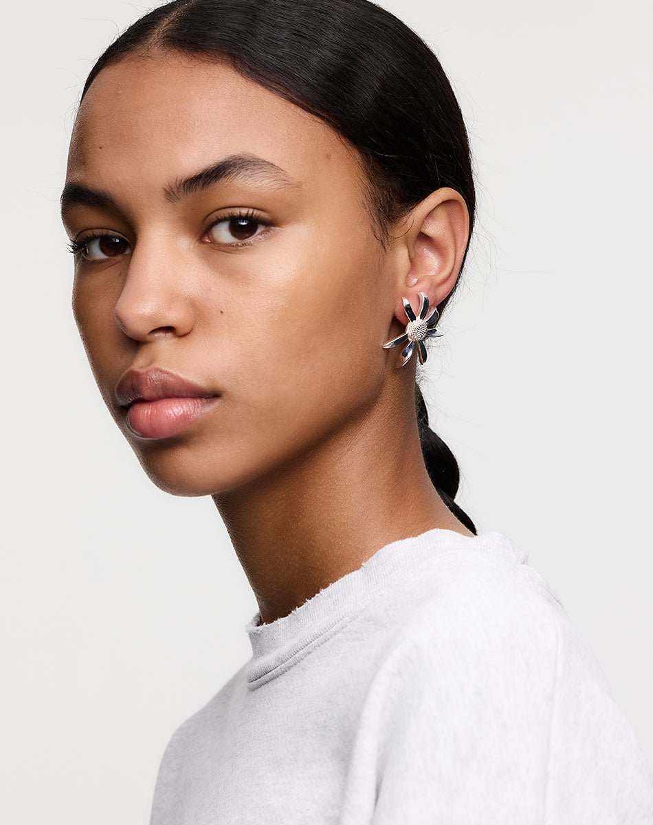 Daisy Earrings Large | 23k Gold Plated