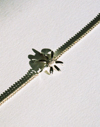 Daisy Charm Bracelet | 23k Gold Plated