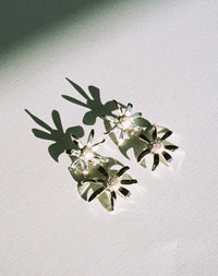 Daisy Drop Earrings | 23k Gold Plated