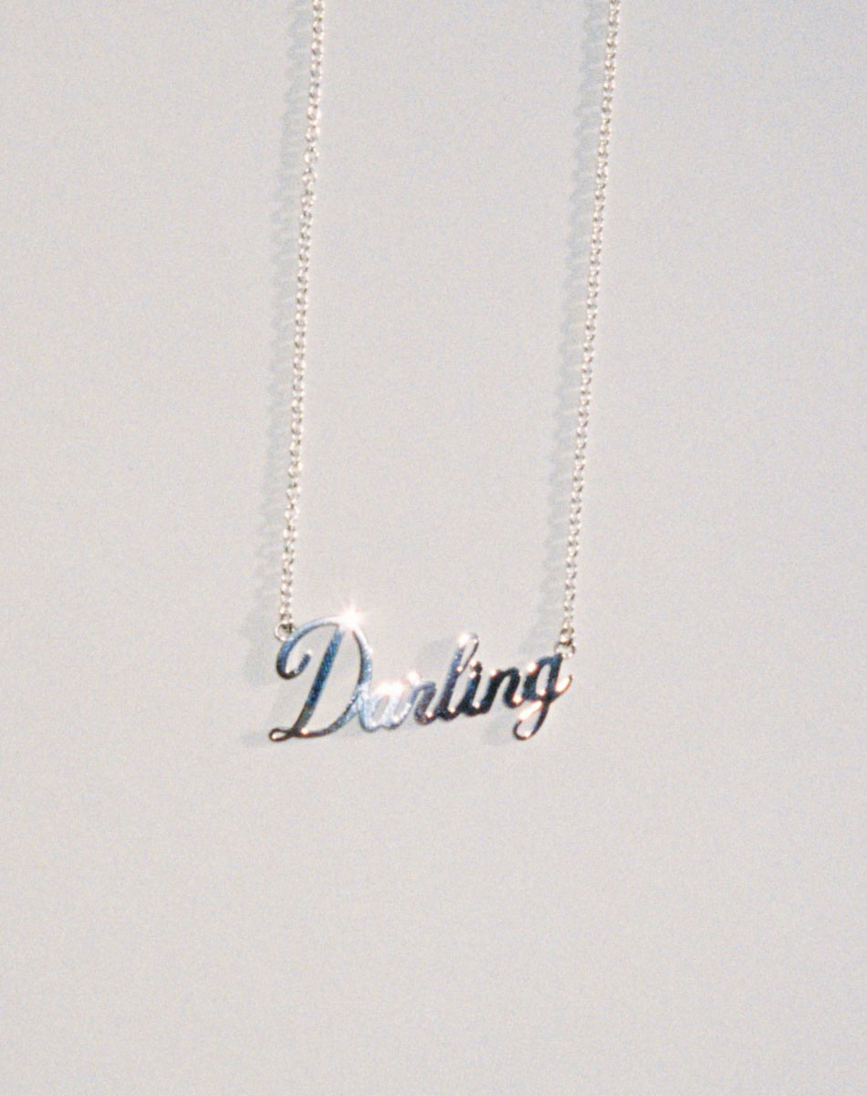 Darling Necklace Cursive | 23k Gold Plated