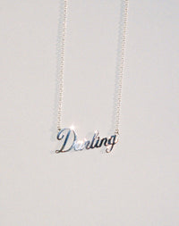 Darling Necklace Cursive | 23k Gold Plated