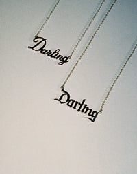 Darling Necklace Cursive | 23k Gold Plated