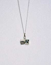 Dice Charm Necklace | Sterling Silver