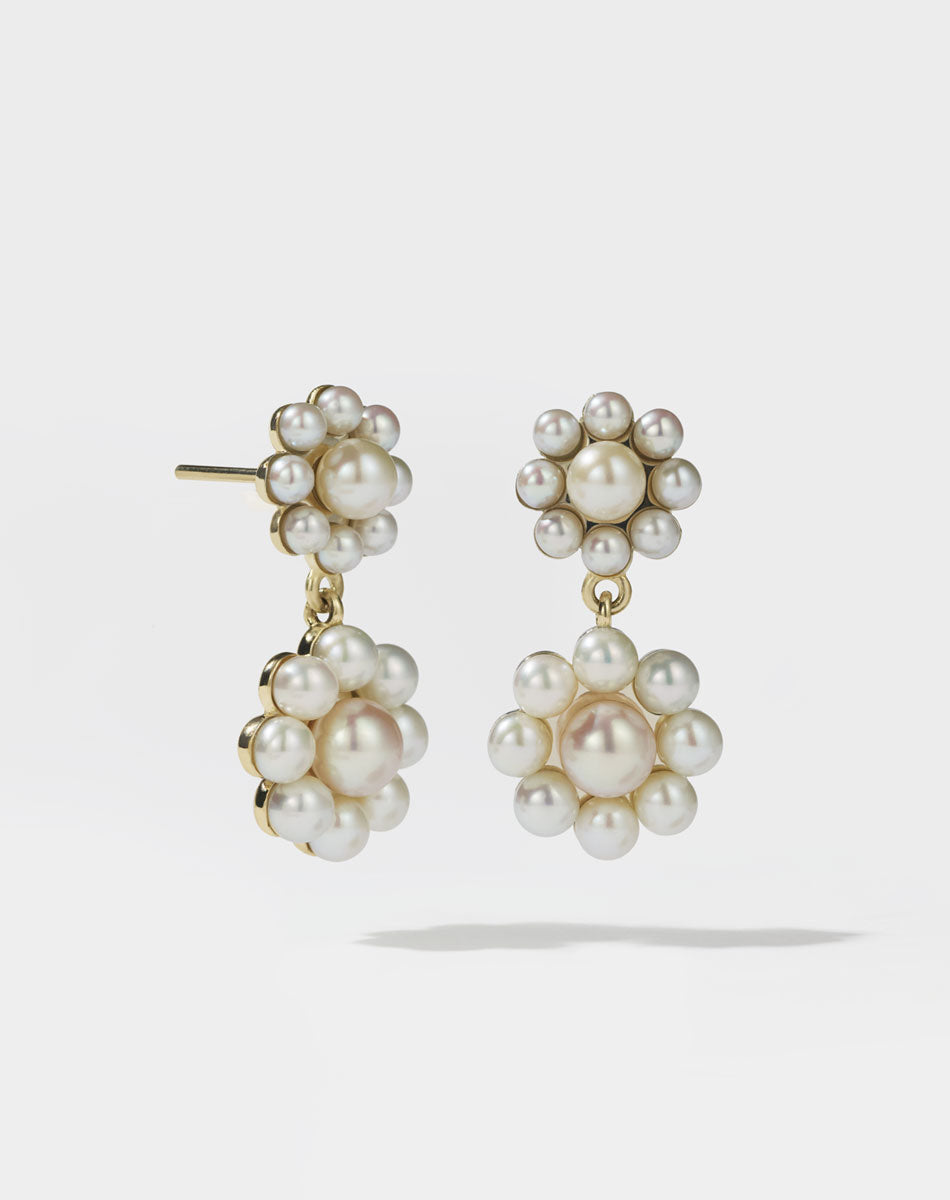 Emile Double Drop Earrings | 9ct Yellow Gold