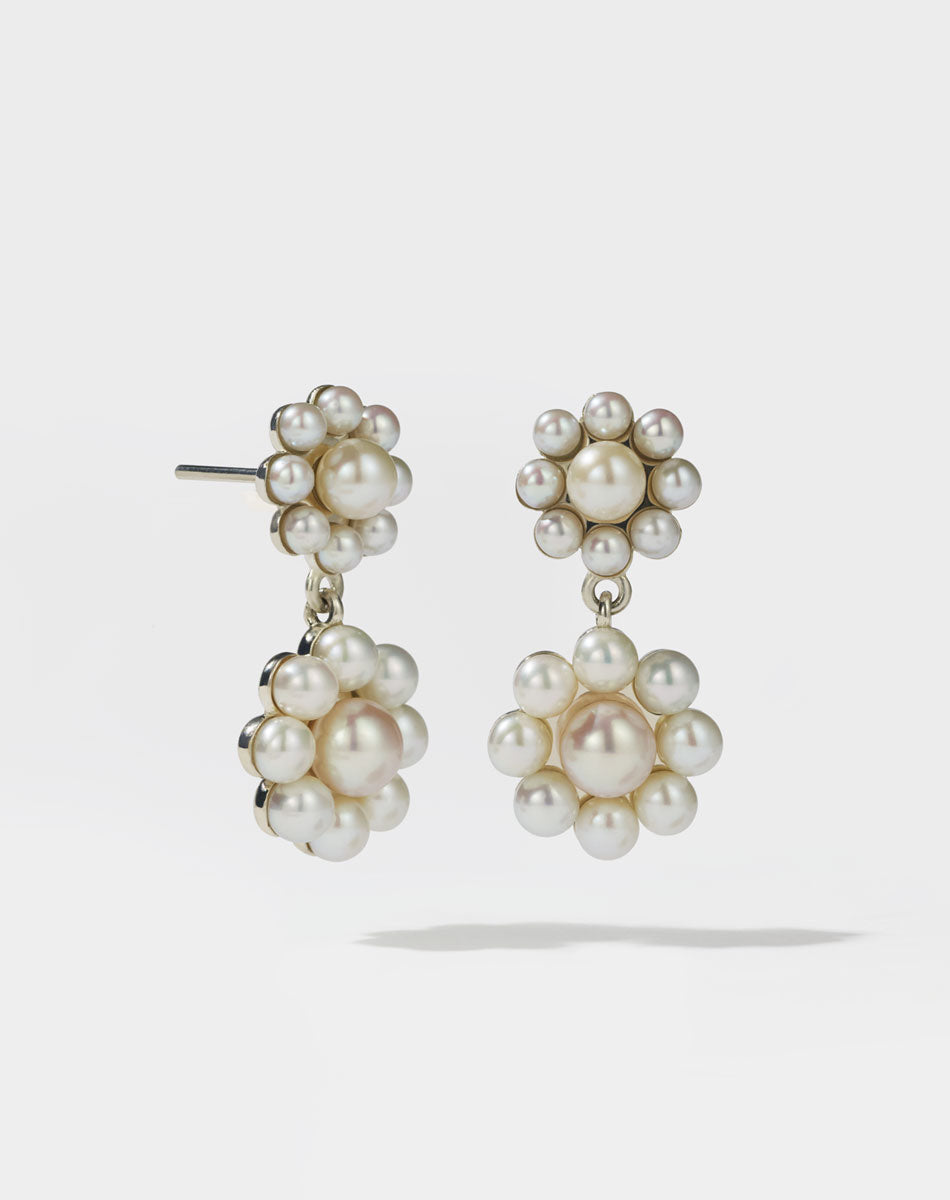 Emile Double Drop Earrings | Sterling Silver