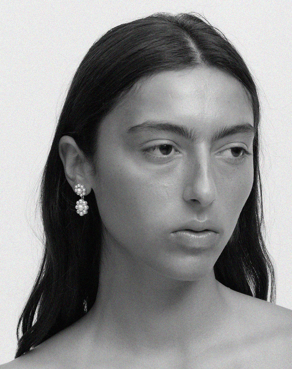 Emile Double Drop Earrings | Sterling Silver