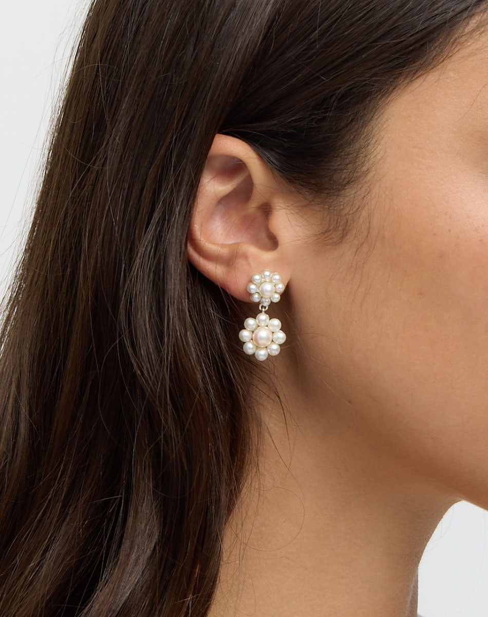 Emile Double Drop Earrings | Sterling Silver