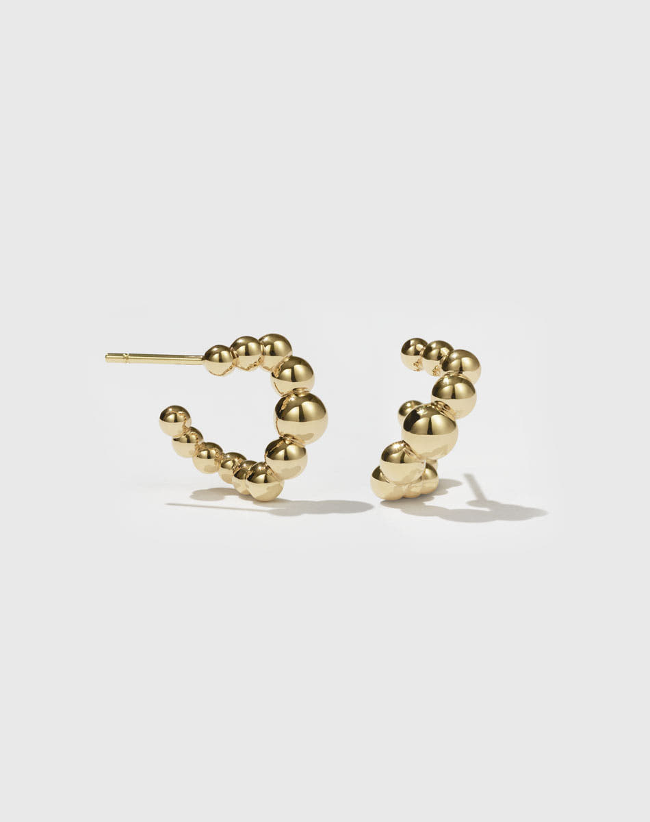 Fizzy Hoops Small | 23kt Gold Plated