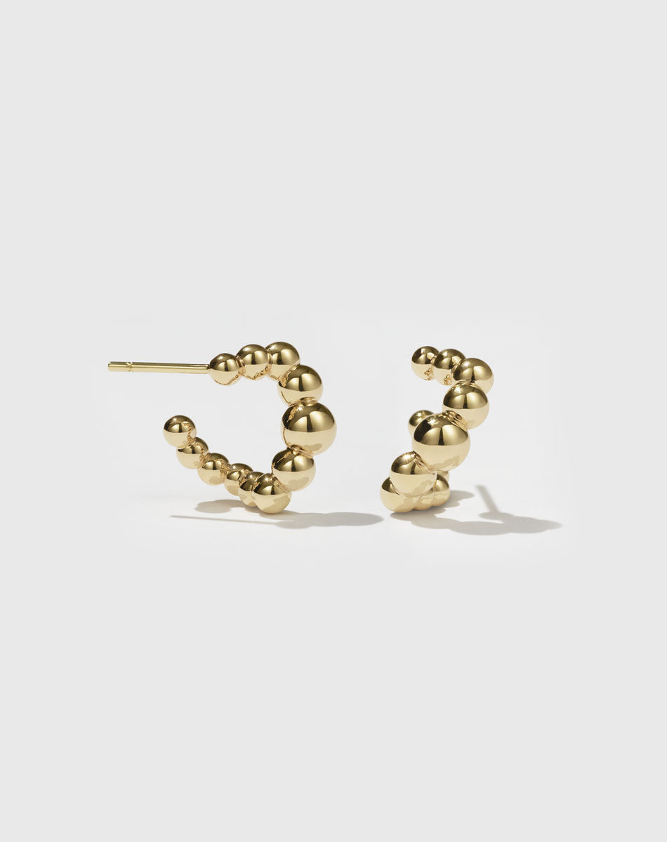 Fizzy Hoops Small | 23kt Gold Plated