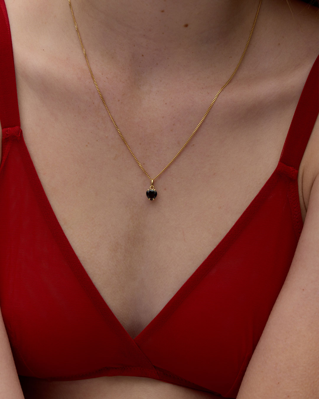 Heart Jewel Necklace | 23k Gold Plated