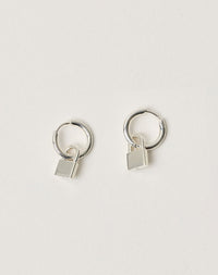 Locked Charm Earrings | Sterling Silver