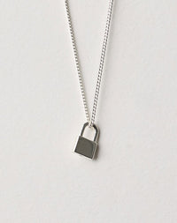 Locked Charm Necklace | Sterling Silver