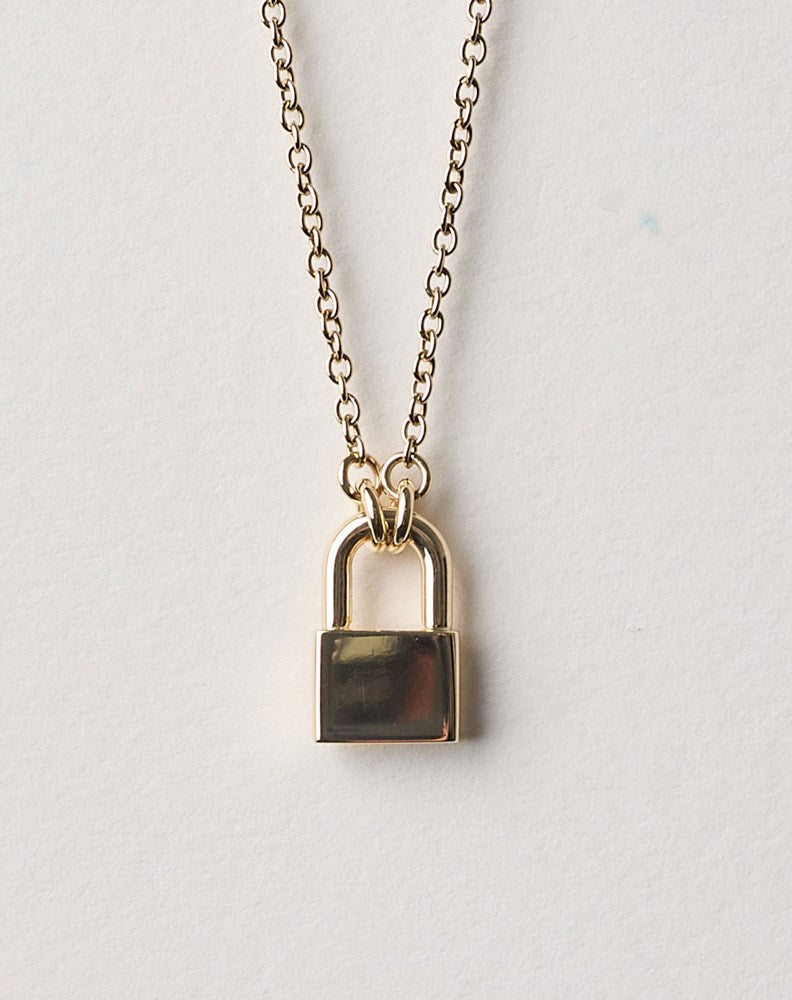 Locked Necklace Medium | 23k Gold Plated
