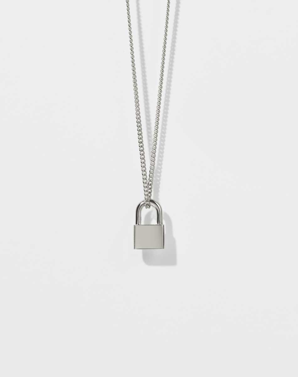 Locked Charm Necklace | Sterling Silver