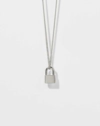 Locked Charm Necklace | Sterling Silver