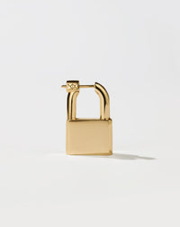 Locked Earring Large | 23k Gold Plated