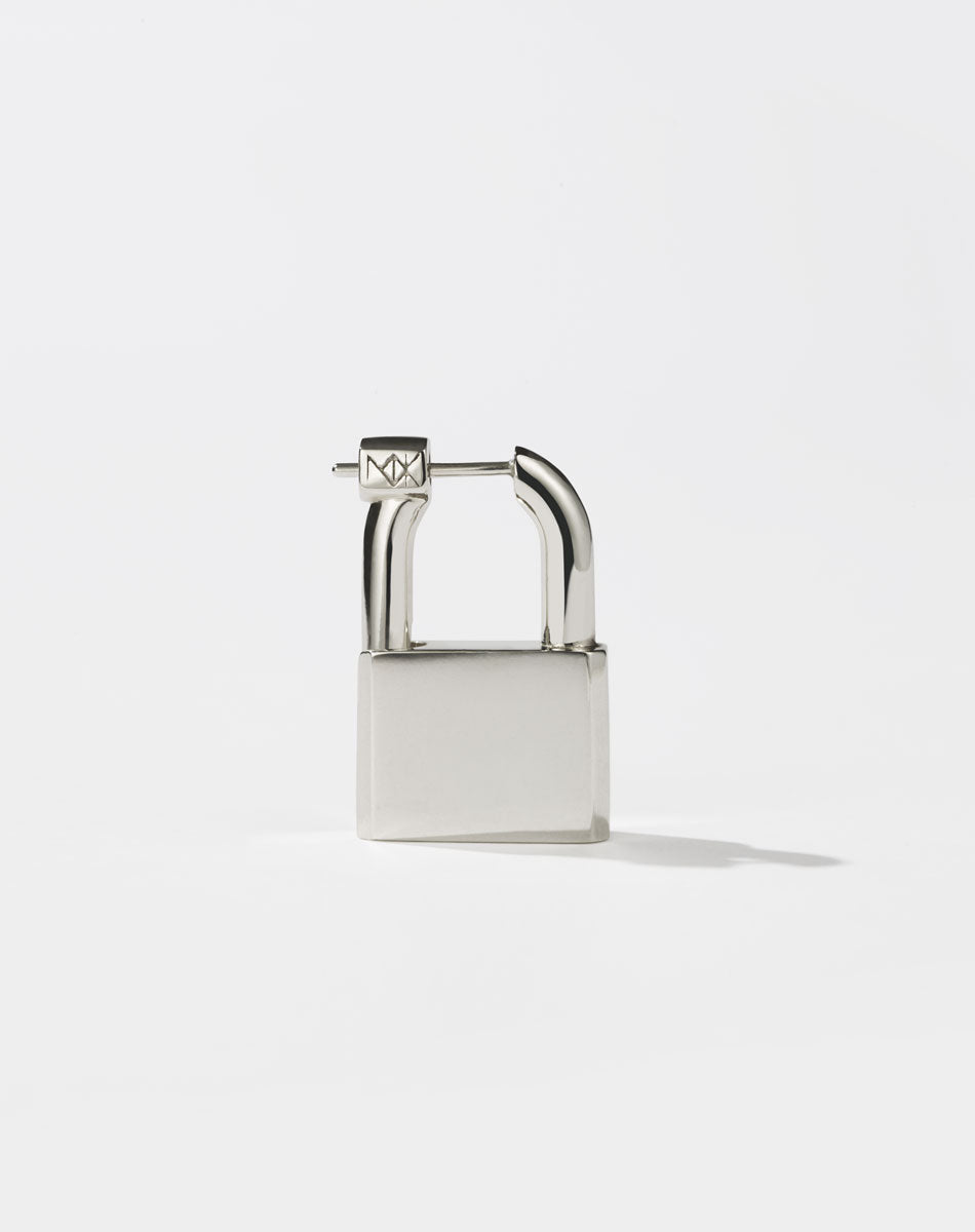 Locked Earring Large | Sterling Silver