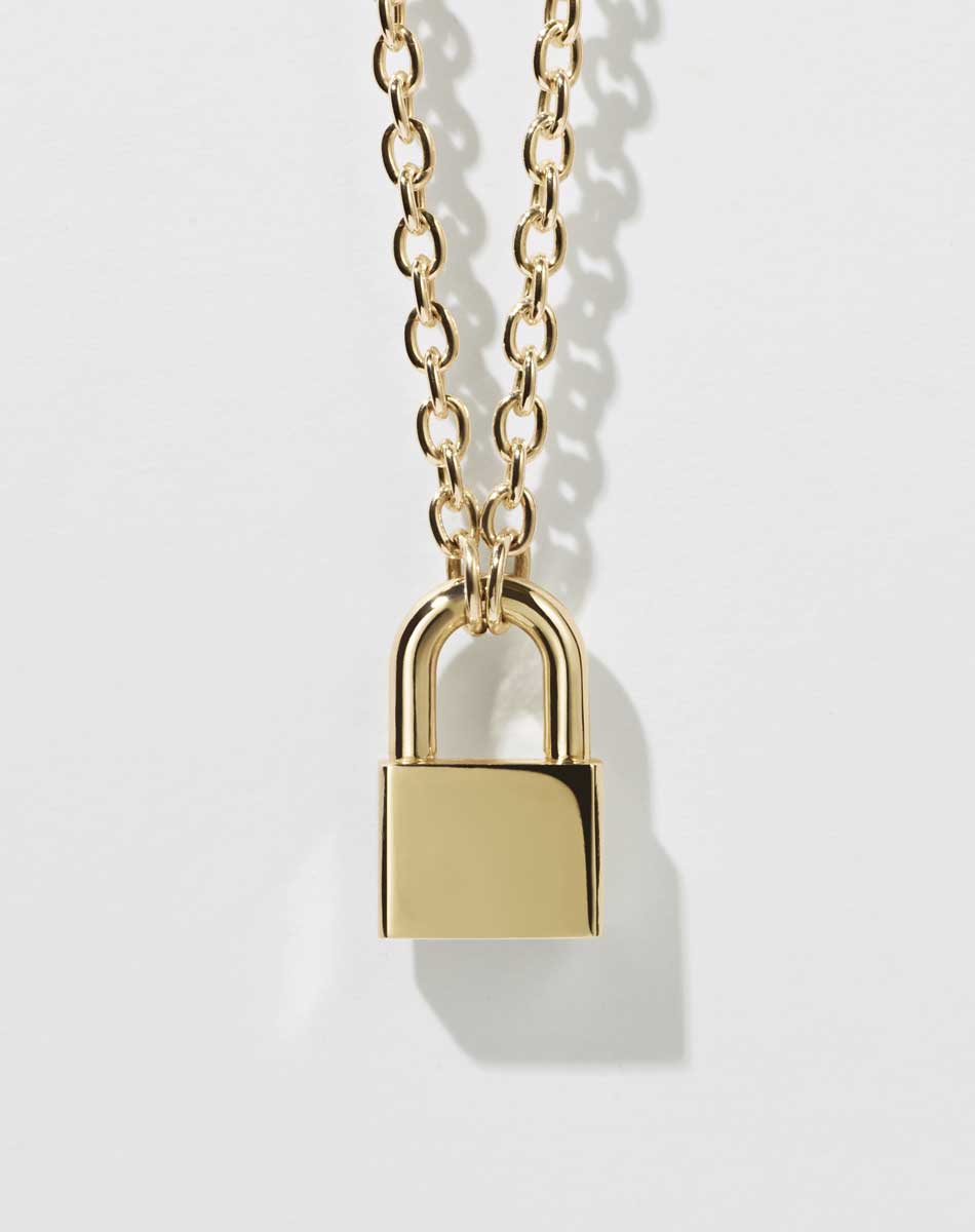 Locked Necklace Large | 23k Gold Plated
