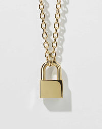 Locked Necklace Large | 23k Gold Plated