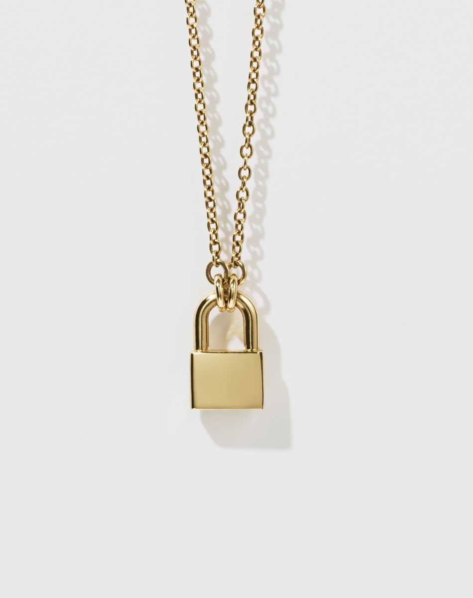 Locked Necklace Medium | 23k Gold Plated