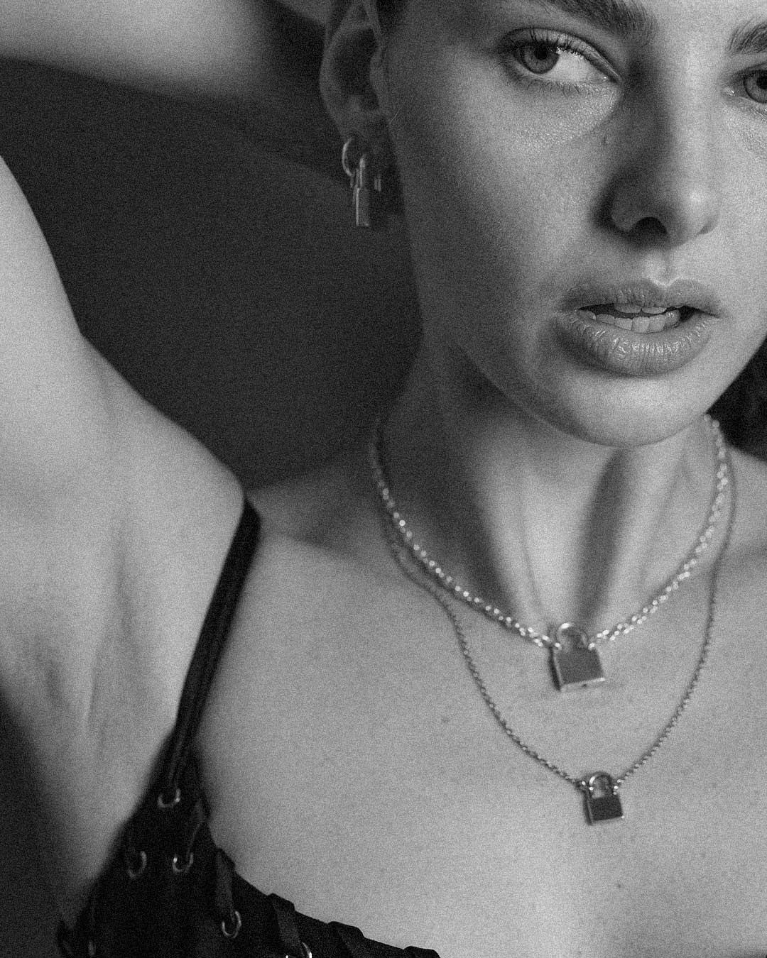 Locked Charm Earrings | Sterling Silver