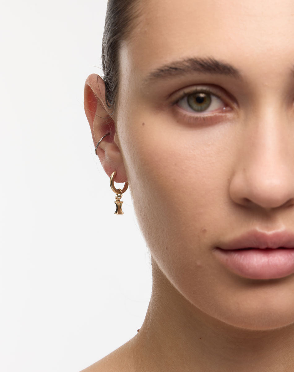 Apple Core Charm Earrings | Sterling Silver